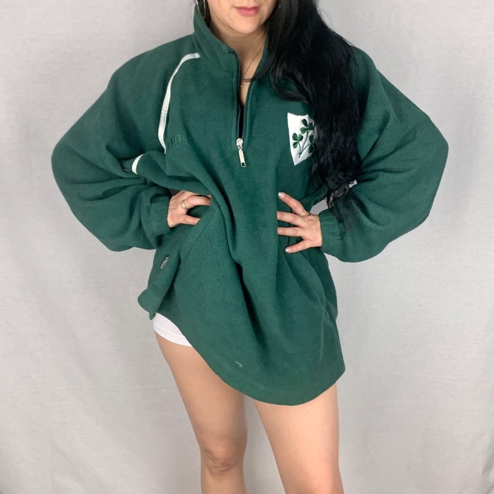Vintage green sportswear fleece Irish jacket 🍀